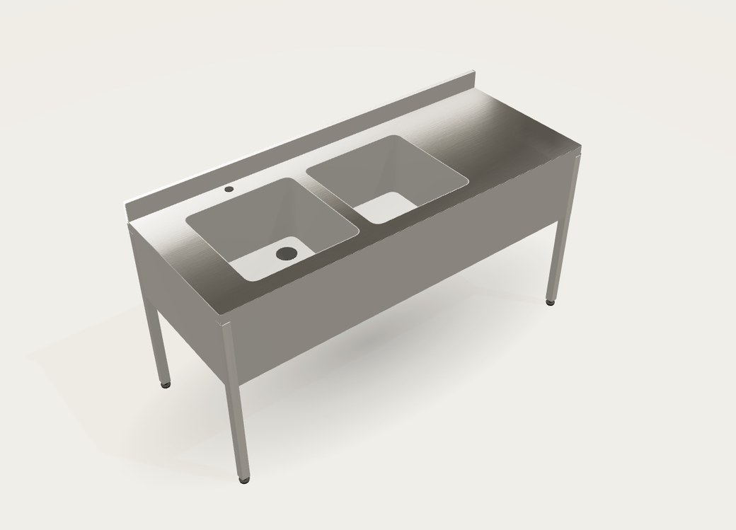 Sink table 1800 · double bowl